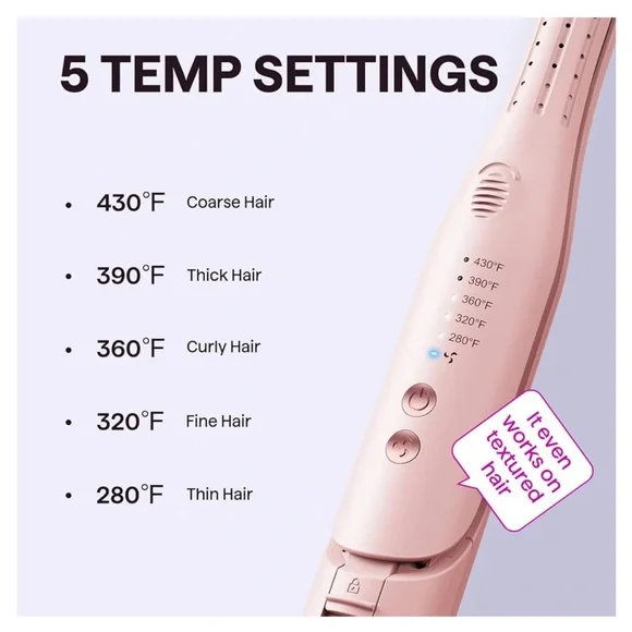 NEW Wavytalk Pencil Flat Iron, Cool Curl Pencil, Airflow Styler and Straightener - Picture 9 of 12